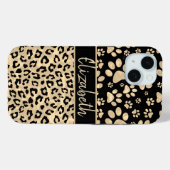 Leopard Print Paws Afdrukken Sepia Aangepast Case-Mate iPhone Case (Achterkant (horizontaal))