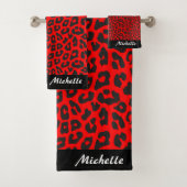 Leopard Print Persoonlijk Bad Handdoek (Insitu)