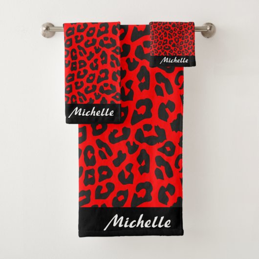 Leopard Print Persoonlijk Bad Handdoek (Insitu)