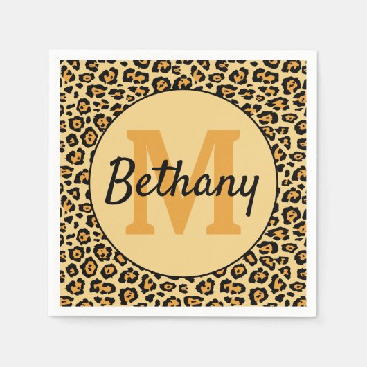 Leopard Print Persoonlijk Servet (Voorkant)