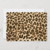 Leopard Print Pink Bow Afstuderen/partijuitnodigin Kaart (Achterkant)