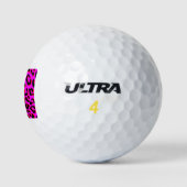 Leopard Print Pink Golfballen (Logo)