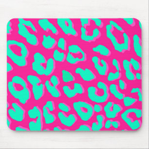 Leopard Print Pink Mint Muismat