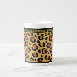 Leopard Print Porselein Kop