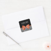 Leopard Print Prijs Label Trendy Burnt Sinaasappel (Envelop)
