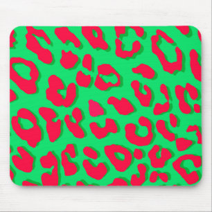 Leopard Print Red Green Muismat
