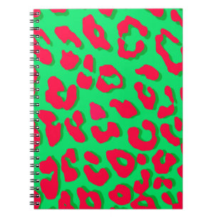 Leopard Print Red Green Notitieboek