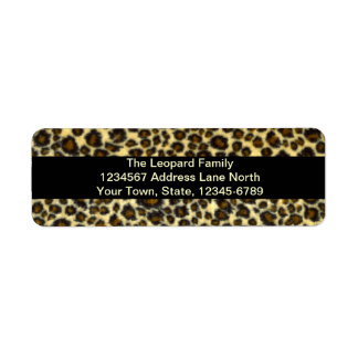 Leopard Print  retour adreslabels Etiket