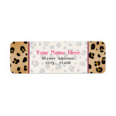 Leopard Print Return Address Label (Voorkant)