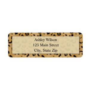 Leopard Print Return-adreslabels Etiket