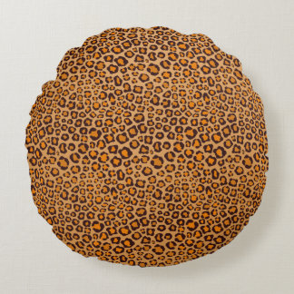 Leopard Print Rond Kussen
