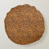 Leopard Print Rond Kussen (Achterkant)