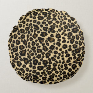 Leopard Print Rond Kussen