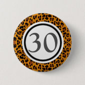 Leopard Print Ronde Button 5,7 Cm (Voorkant)