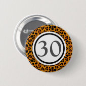 Leopard Print Ronde Button 5,7 Cm (Voorkant /achterkant)