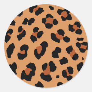 Leopard Print Ronde Sticker
