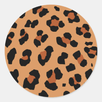 Leopard Print Ronde Sticker