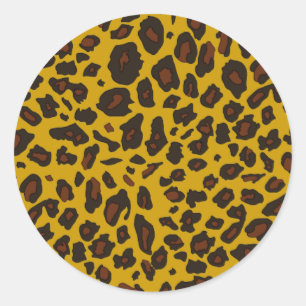 Leopard Print Ronde Sticker