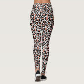 Leopard Print Roos Gold Trendy Leggings (Achterkant)