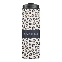 Leopard print roze aangepaste naam