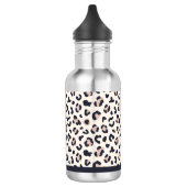 Leopard print roze aangepaste naam waterfles  (Links)