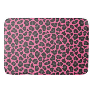 Leopard Print roze grijs Badmat
