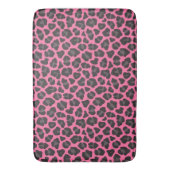 Leopard Print roze grijs Badmat (Voorkant Verticaal)
