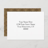 Leopard Print RSVP-Briefkaart Uitnodiging Briefkaart (Voorkant / Achterkant)