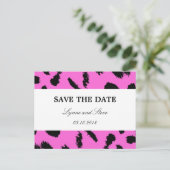 Leopard Print Save the Date Aankondigingskaart (Staand voorkant)