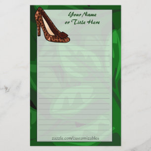 Leopard Print Schoenen Stationery Briefpapier