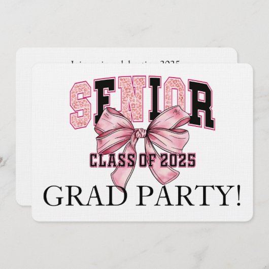 Leopard Print Senior Celebration Kaart (Voorkant / Achterkant)