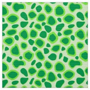Leopard Print - Shades of Lime Green Stof