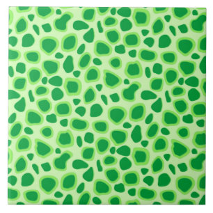 Leopard Print - Shades of Lime Green Tegeltje
