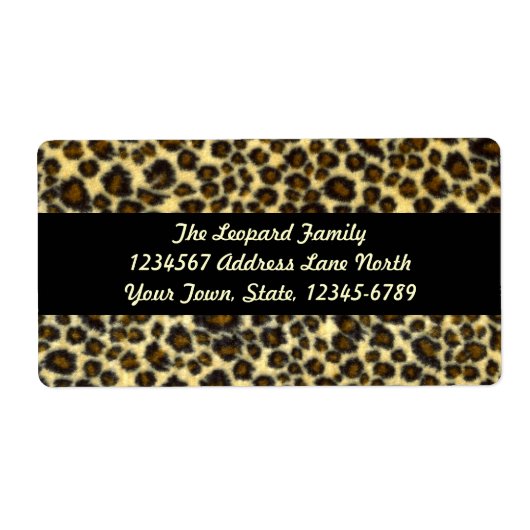 Leopard Print Shipping Labels (Voorkant)