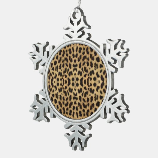 Leopard print Snowflake Ornament (Rechts)