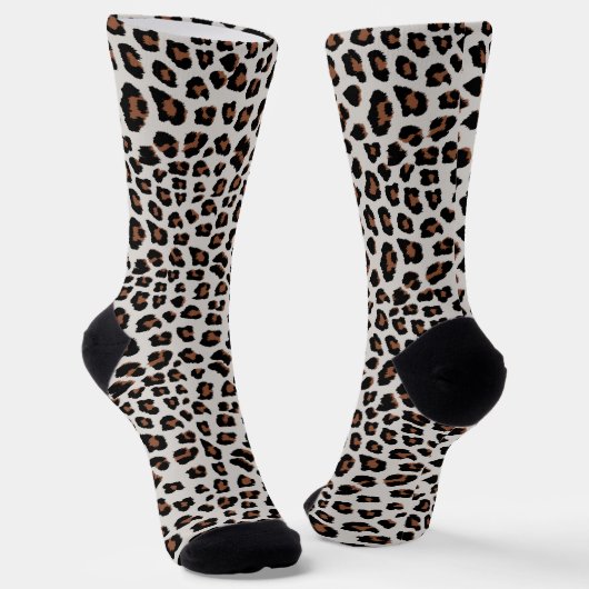 Leopard Print Sokken (Gebogen)