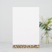 Leopard Print Stationery Briefpapier (Staand voorkant)
