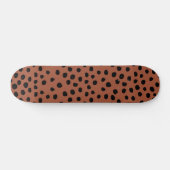 Leopard Print Stippen Rust Terracotta Cheetah Spot Skateboard (Horizontaal)