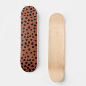 Leopard Print Stippen Rust Terracotta Cheetah Spot Skateboard (Voorkant)