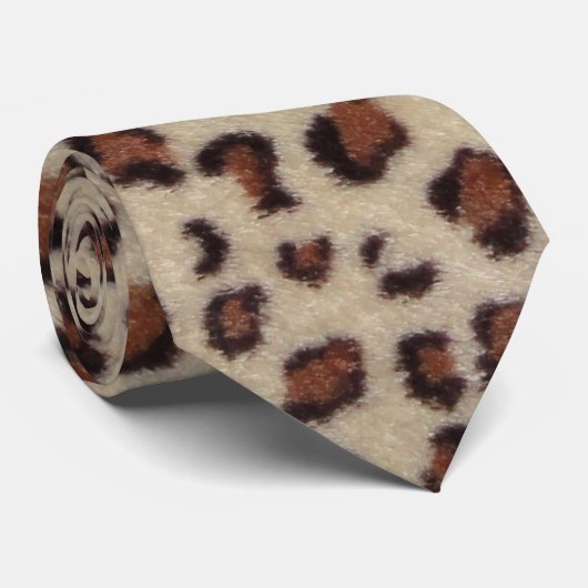 Leopard Print Stropdas (Opgerold)