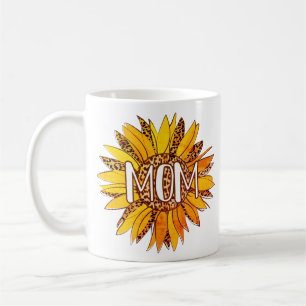 Leopard Print Sunflower MOM Koffiemok