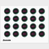 Leopard Print Sweet 16 Stickers (Vel)