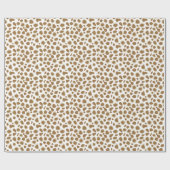 Leopard Print - Taupe Tan en White Cadeaupapier (Vlak)