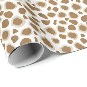 Leopard Print - Taupe Tan en White Cadeaupapier