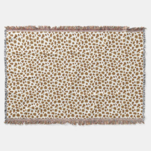 Leopard Print - Taupe Tan en White Deken