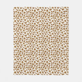 Leopard Print - Taupe Tan en White Fleece Deken (Voorkant)