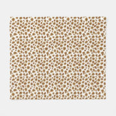 Leopard Print - Taupe Tan en White Fleece Deken (Voorkant (Horizontaal))