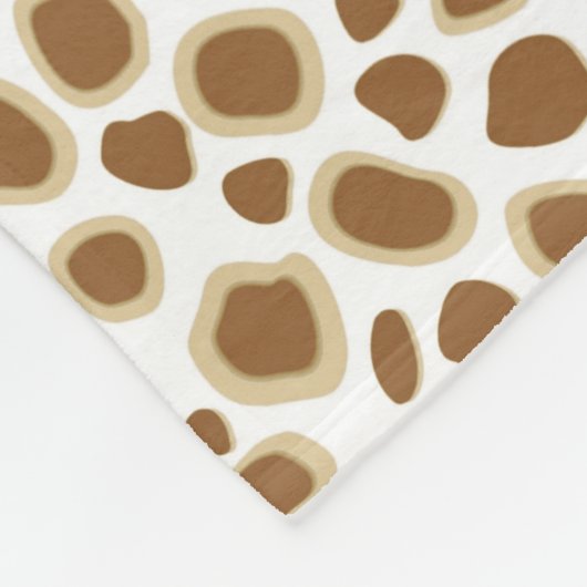 Leopard Print - Taupe Tan en White Fleece Deken (Hoek)
