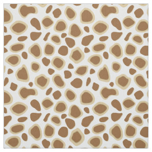 Leopard Print - Taupe Tan en White Stof