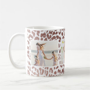 Leopard Print Three Photo Collage Koffiemok
